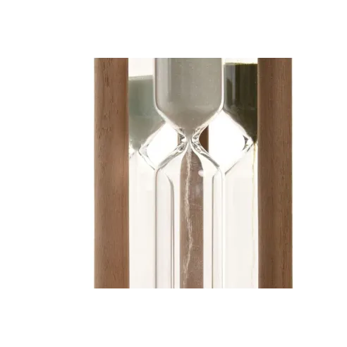 reloj de arena madera cristal