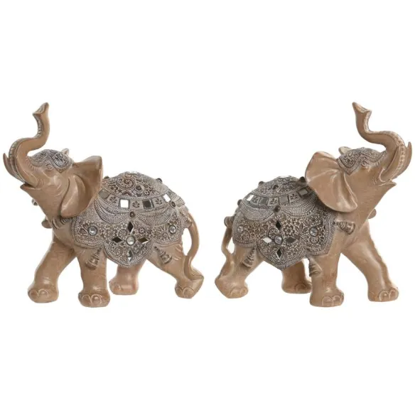 figura elefante marron resina