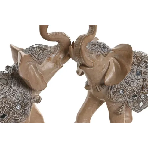 figura elefante marron resina