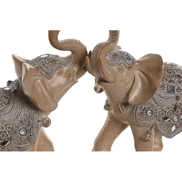 figura elefante marron resina