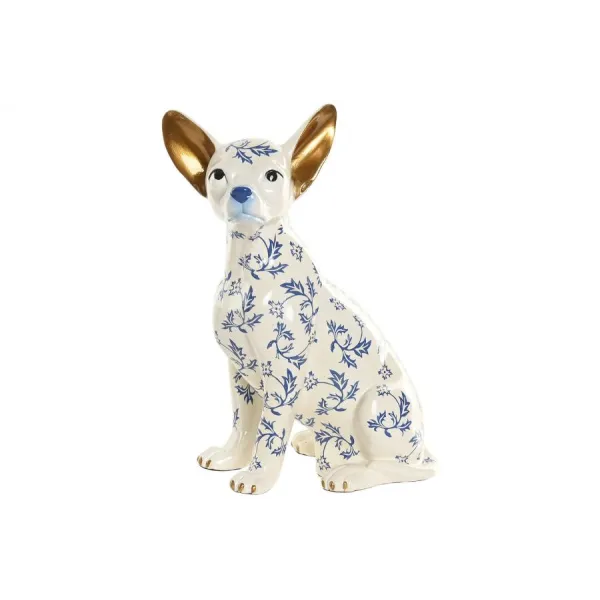 figura perro chihuahua azul y blanco