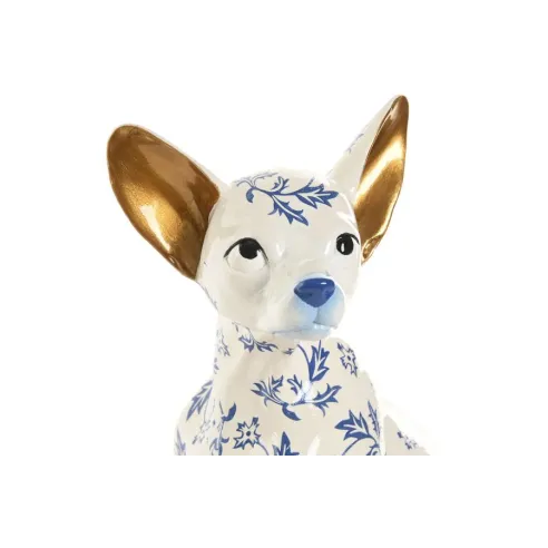 figura perro chihuahua azul y blanco