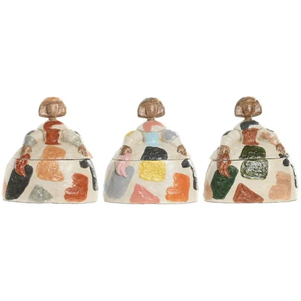 figura damas caja resina colores