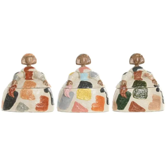 figura damas caja resina colores