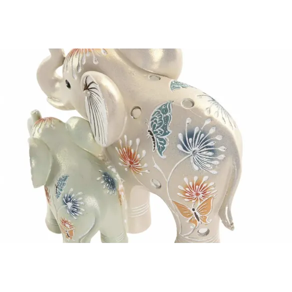 figura elefantes flores colores