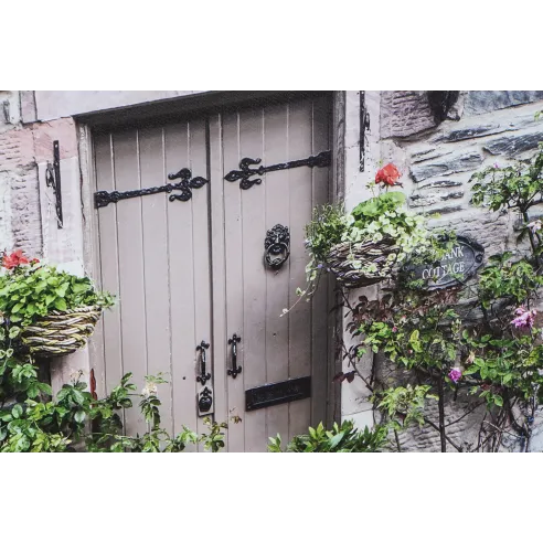 cuadro lienzo casa pueblo 50x18x70