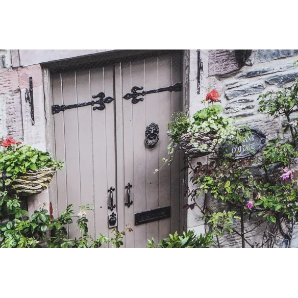 cuadro lienzo casa pueblo 50x18x70