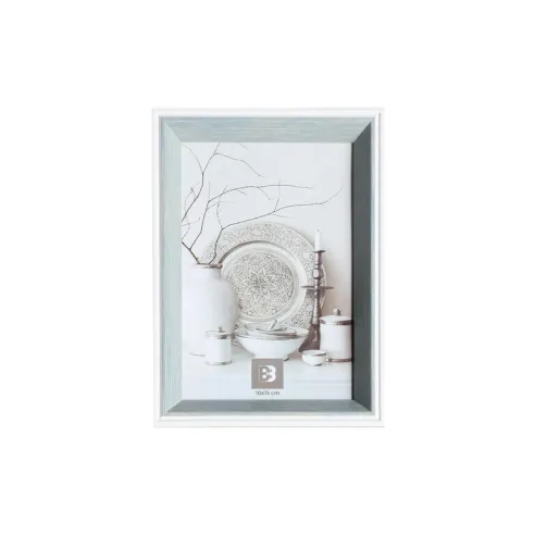 marco de fotos 10x15 gris y blanco