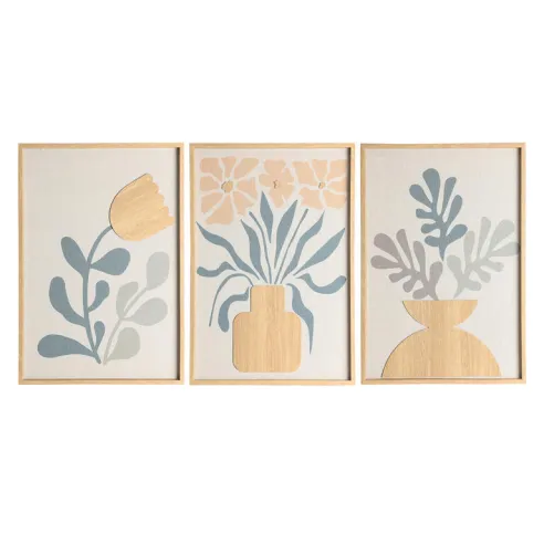 cuadro macetas flores borreguillo