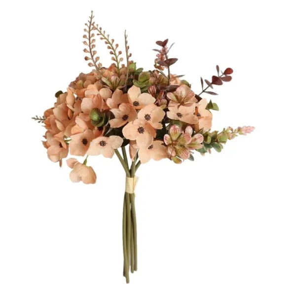 ramo bouquet hortensia naranja otonal