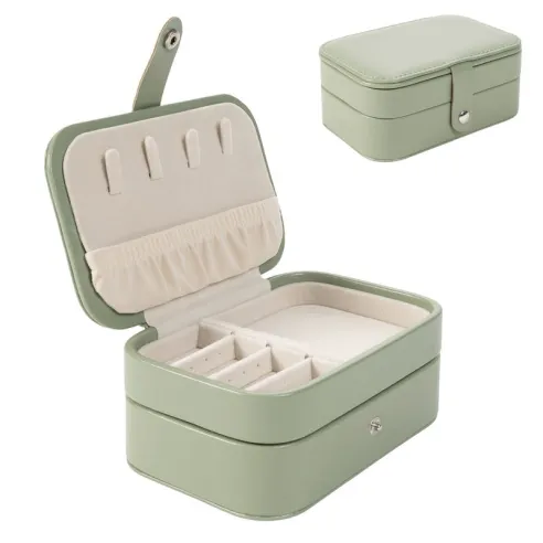 joyero viaje dos niveles verde basil