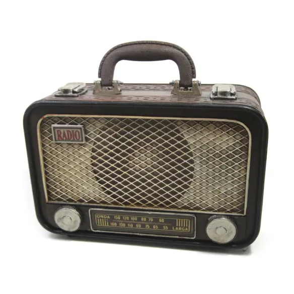 caja maleta radio decorativa vintage