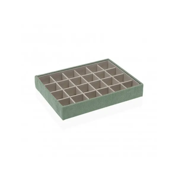 joyero de pana verde 20 compartimentos