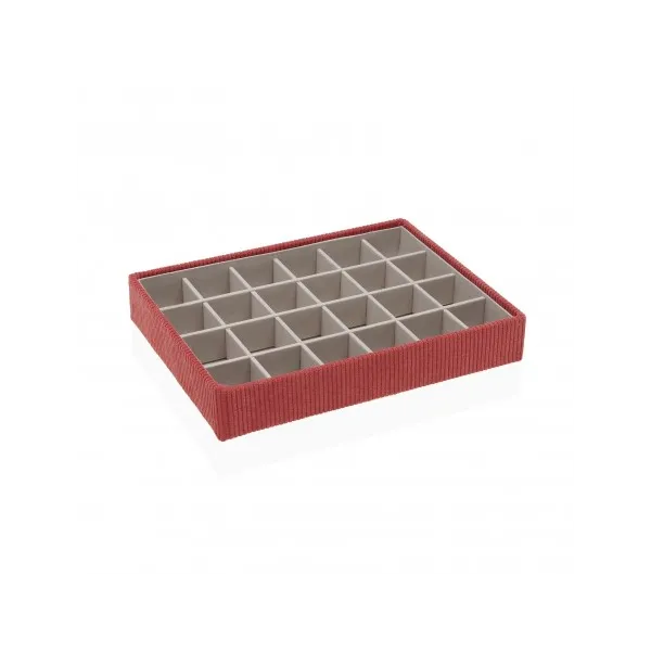 joyero de pana rojo 20 compartimentos