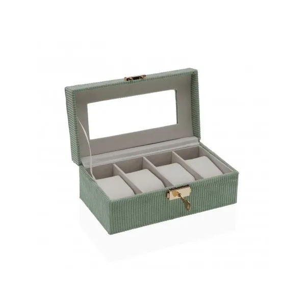 joyero relojero 4 relojes verde