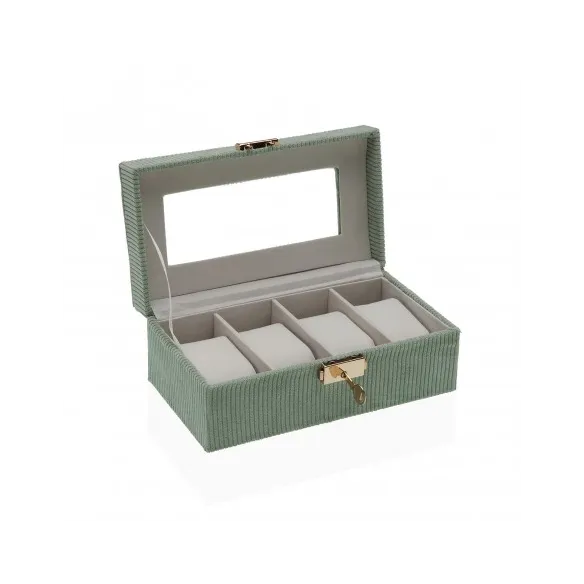 joyero relojero 4 relojes verde