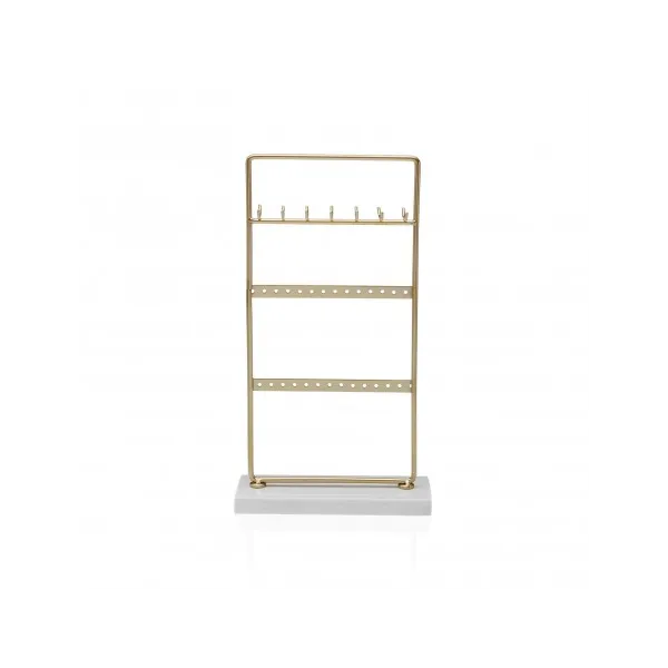 joyero dorado metal con base