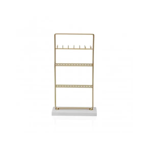 joyero dorado metal con base