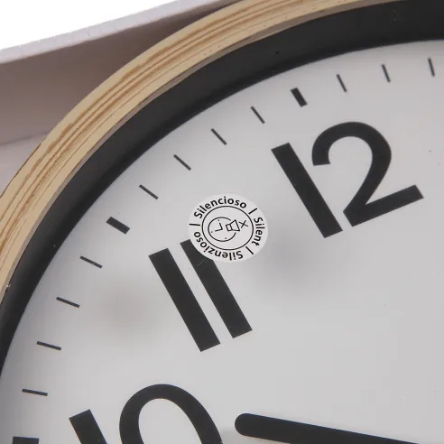 reloj pared simil madera