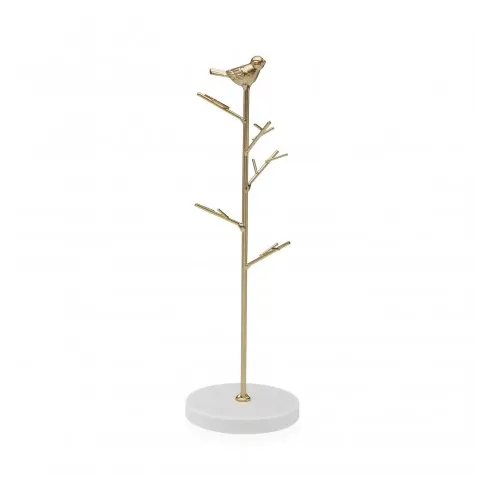 joyero metalico dorado forma arbol