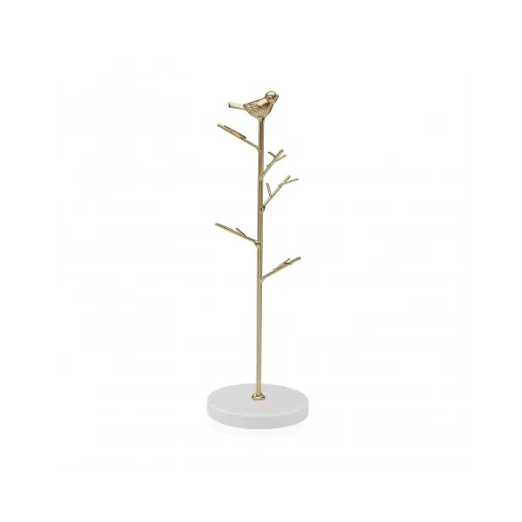 joyero metalico dorado forma arbol