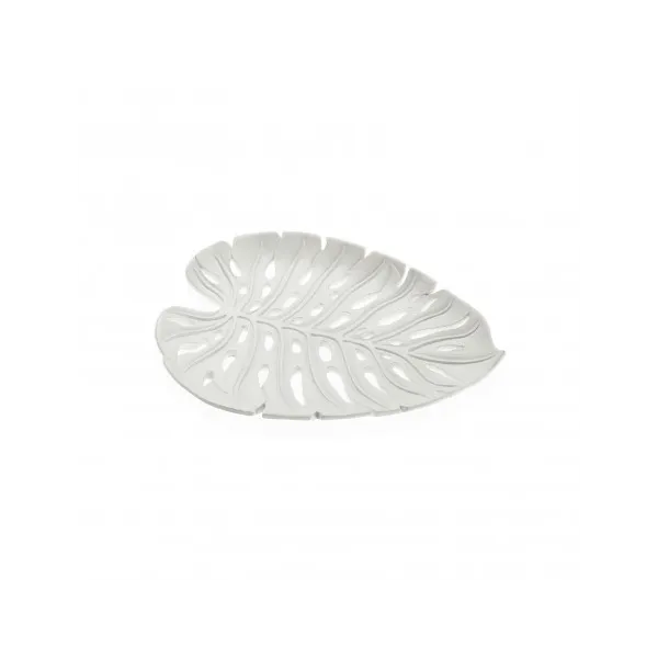 bandeja centro de mesa hoja blanca