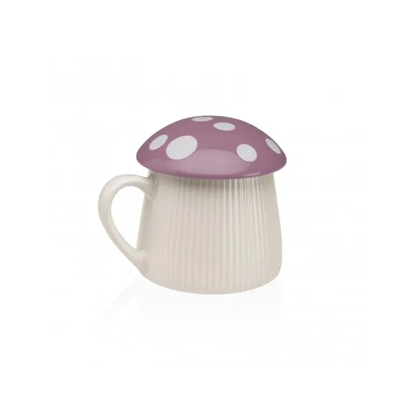 taza con tapa seta violeta