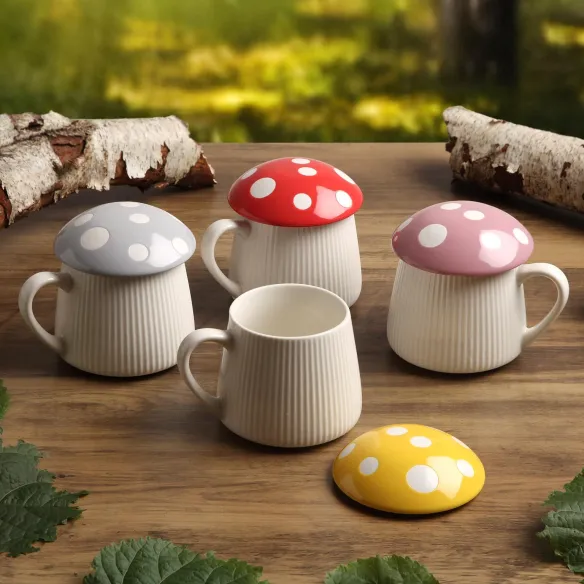 taza con tapa seta violeta