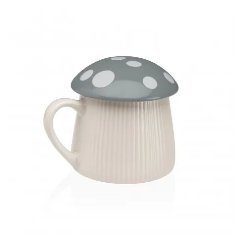 taza con tapa seta gris