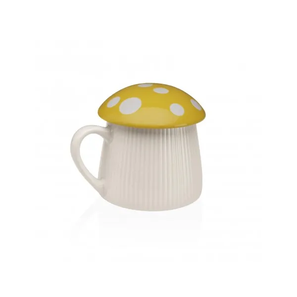 taza con tapa seta amarilla