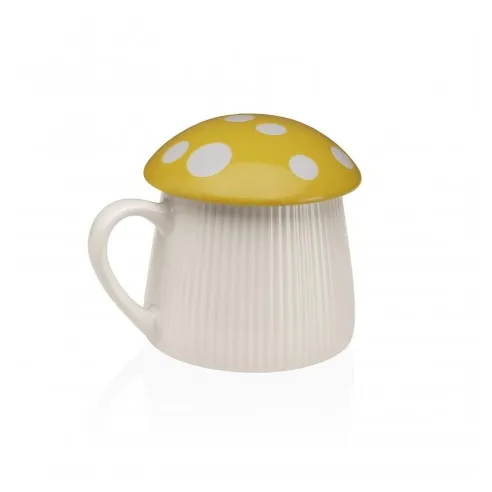 taza con tapa seta amarilla