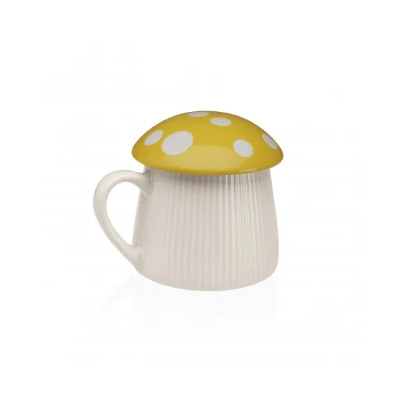 taza con tapa seta amarilla
