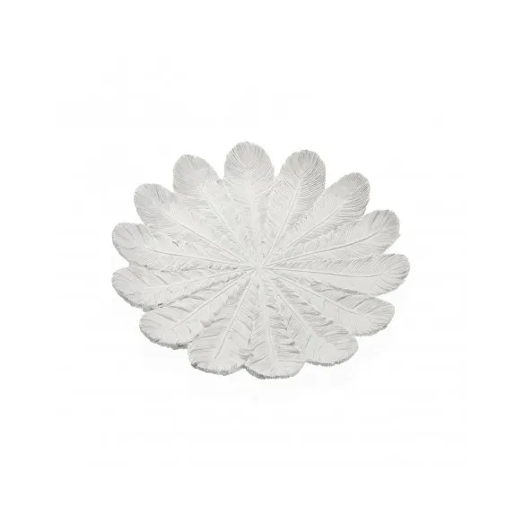 bandeja centro de mesa flor blanca