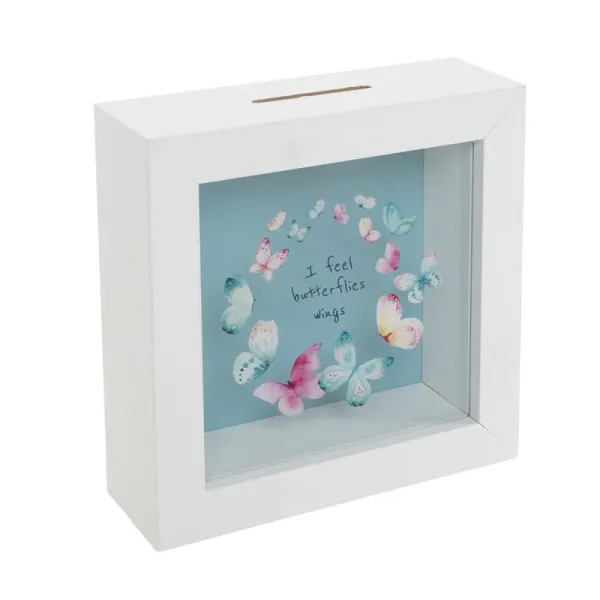 hucha madera silueta mariposas