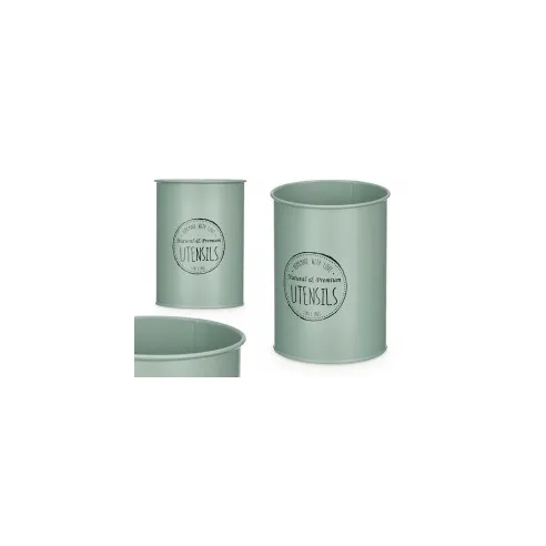 portautensilos acero verde