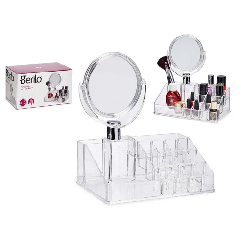 organizador cosmetica con espejo 16 comp