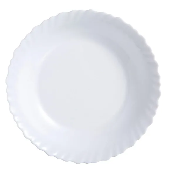 plato llano feston blanco 25 cm