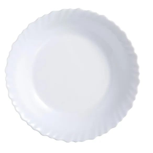 plato llano feston blanco 25 cm