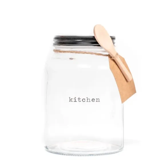 bote cristal con tapa y cuchara 900 ml