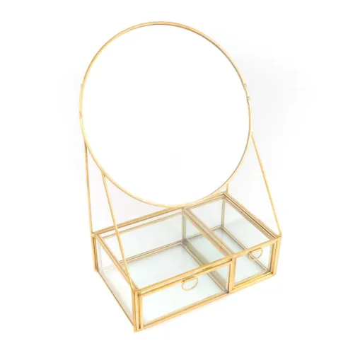 joyero cristal cajones y espejo