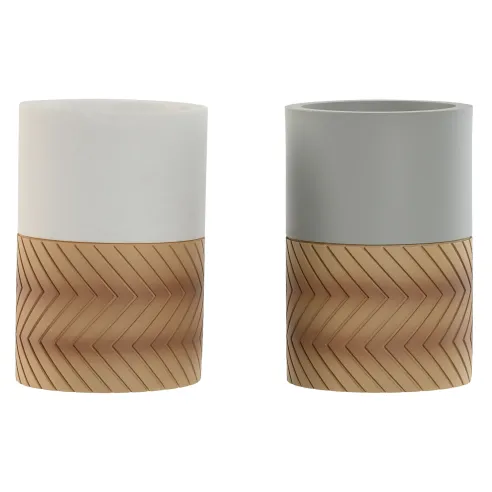 vaso bano resina efecto madera