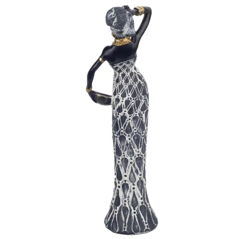 figura africana con basija gris