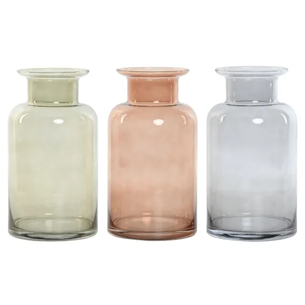 jarron florero cristal colores