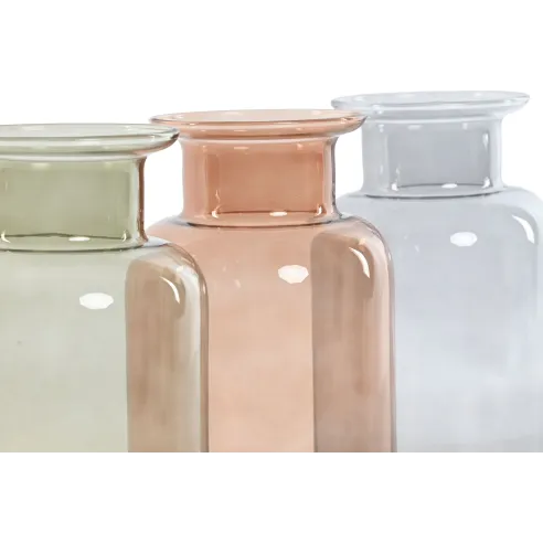 jarron florero cristal colores