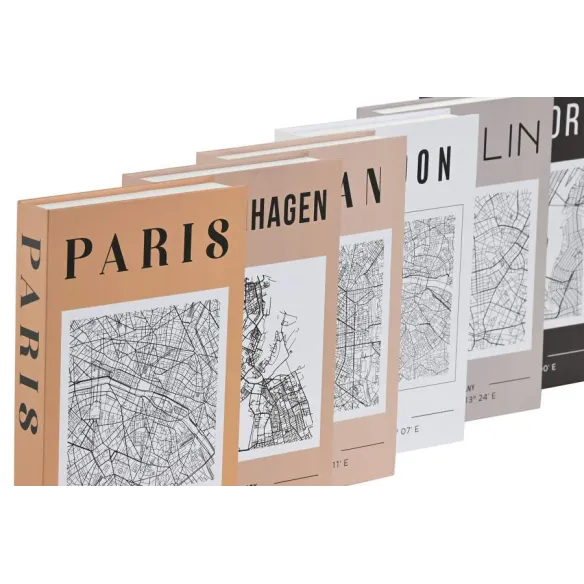 caja libro carton ciudades