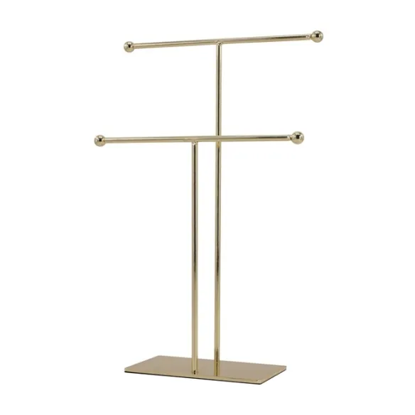 joyero metal dorado colgantes