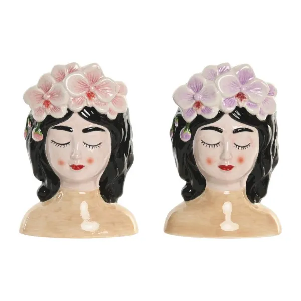 macetero ceramica chica flores