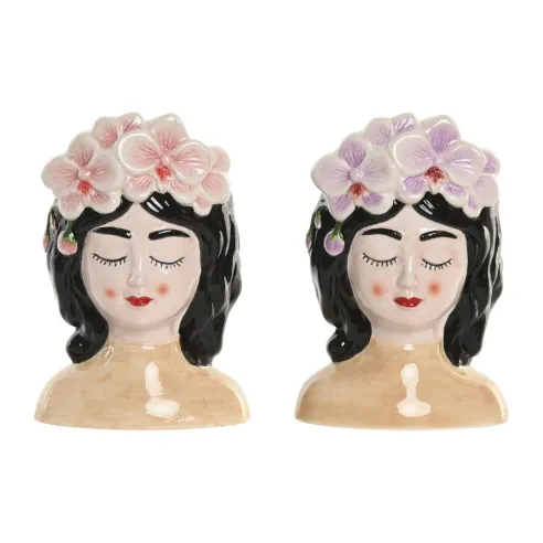 macetero ceramica chica flores