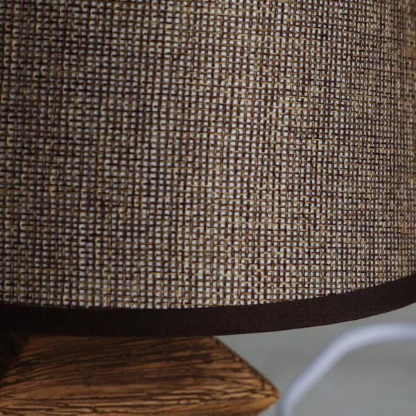 lampara sobremesa edecto madera marron