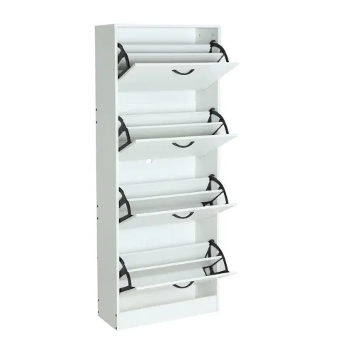 zapatero cuatro puertas blanco